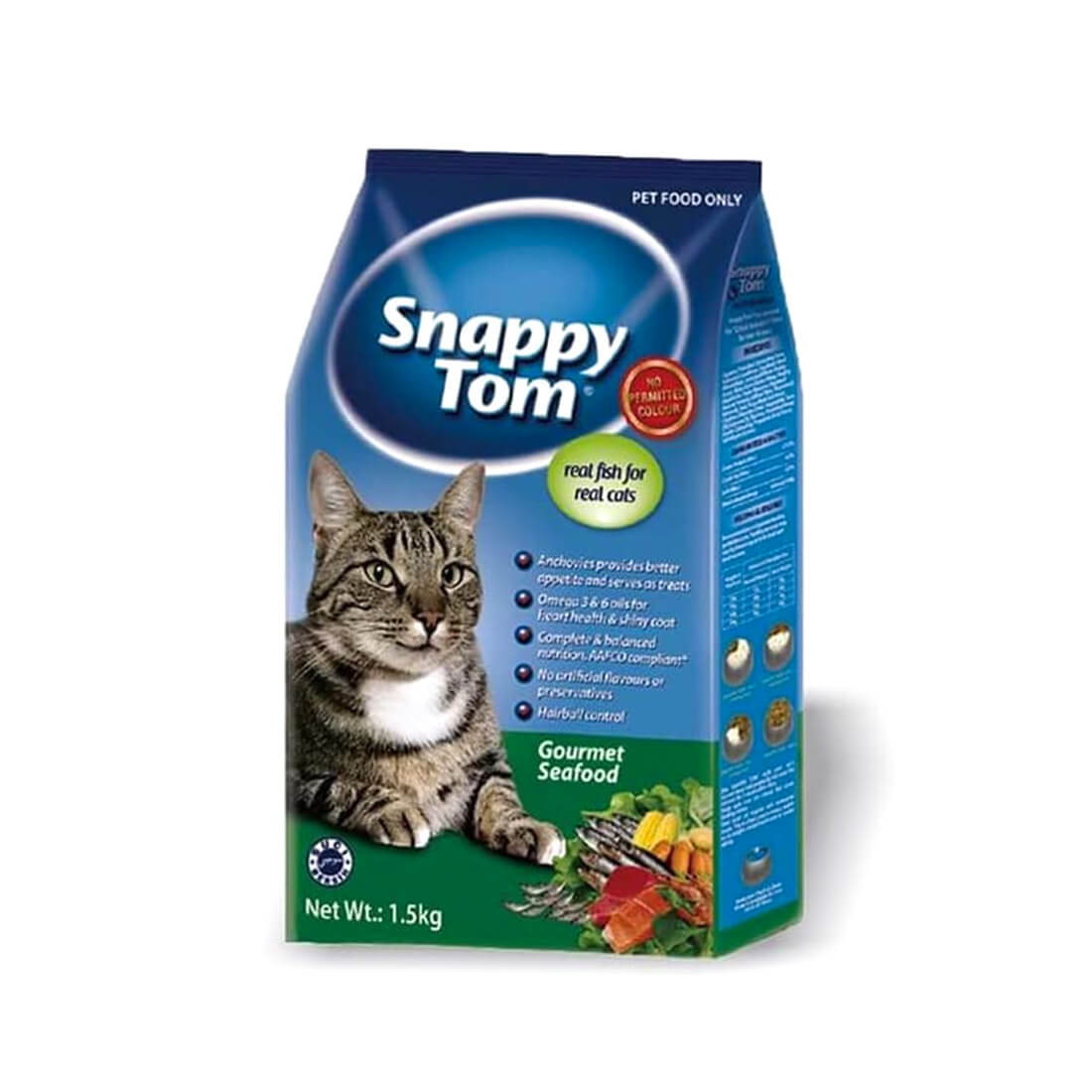 Snappy Tom Cat Dry Food Gourmet Seafood 1.5kg